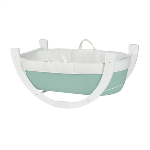 Shnuggle Dreami Moses Basket and Stand Eucalyptus - Sleek Choice