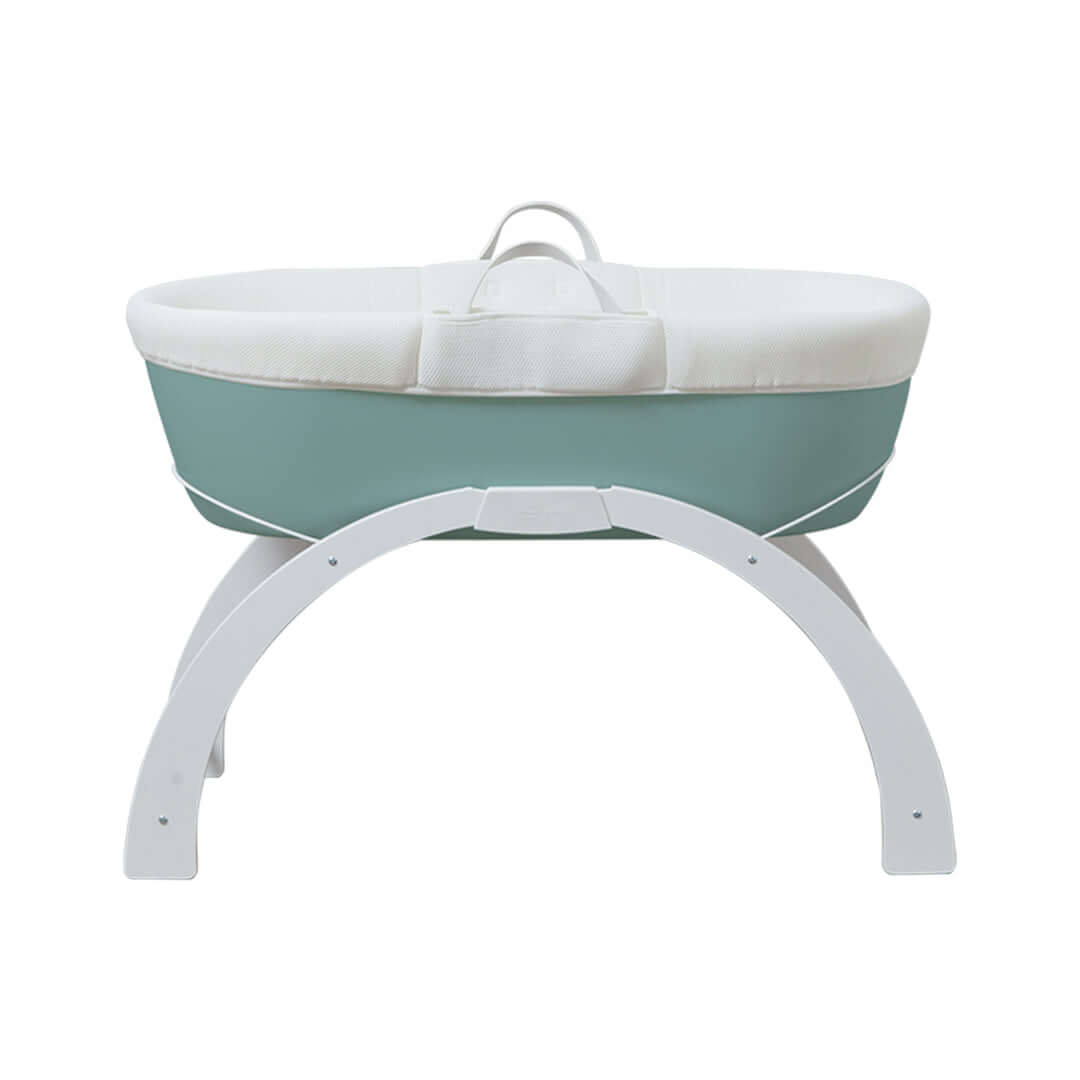 Shnuggle Dreami Moses Basket and Stand Eucalyptus - Sleek Choice