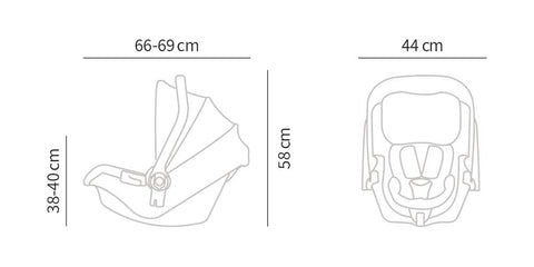 Jane Koos i-Size R1 Baby Car Seat 40 to 83cm, 0-18 Months