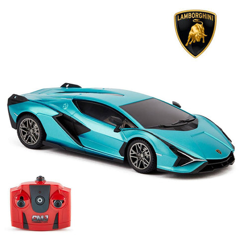 Lamborghini Sian Radio Controlled Car 1:24 Scale Blue - Sleek Choice UK