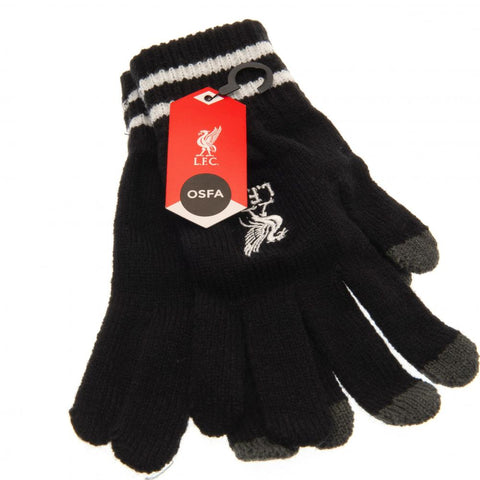 Liverpool FC Touchscreen Knitted Gloves Youths BK - Sleek Choice UK