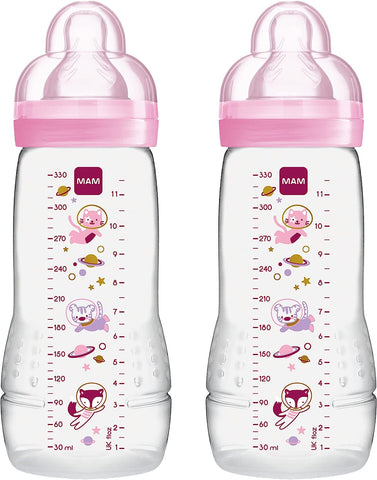 Easy Active Baby Bottle Twin Pack 4+ Months - Sleek Choice UK