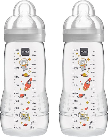 Easy Active Baby Bottle Twin Pack 4+ Months - Sleek Choice UK