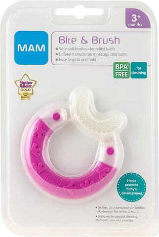 Mam Teether Bite & Brush Purple 3m - Sleek Choice UK