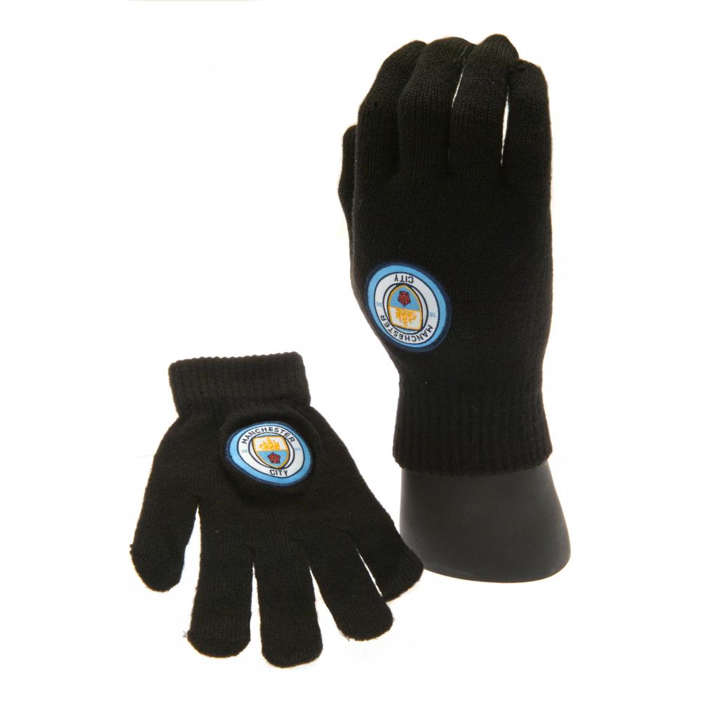 Manchester City FC Knitted Gloves Junior - Sleek Choice UK