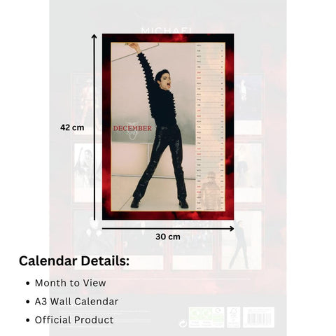 Michael Jackson A3 Calendar 2025 - Sleek Choice UK