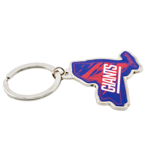 New York Giants State Shape Keyring - Sleek Choice UK