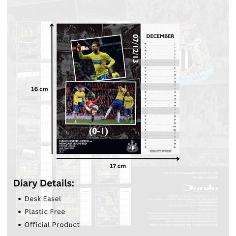 Newcastle United FC Desktop Calendar 2025 - Sleek Choice UK