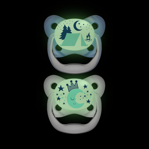 Dr Brown's Prevent Shield Soother Glow In Dark Blue 6-18 Months - Sleek Choice
