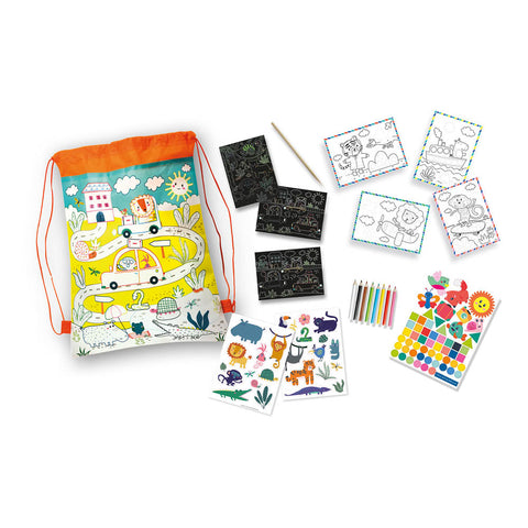 SES CREATIVE Kids Activity Travel Bag Colouring Set - Sleek Choice UK