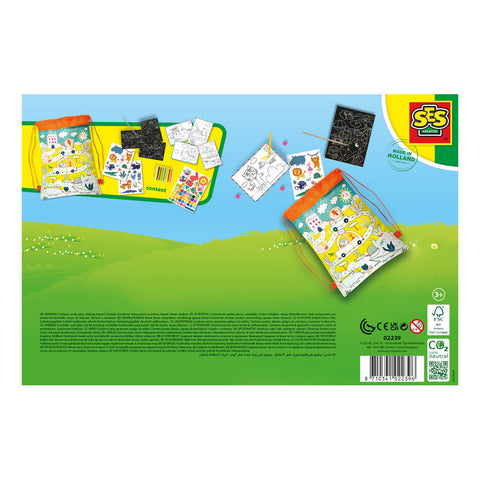 SES CREATIVE Kids Activity Travel Bag Colouring Set - Sleek Choice UK