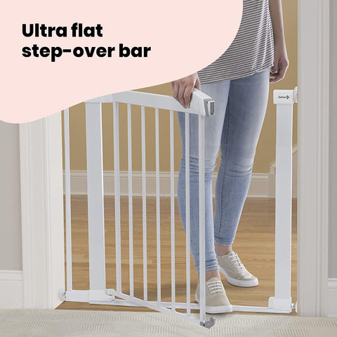 Securetech Flat Step Gate White - Sleek Choice UK