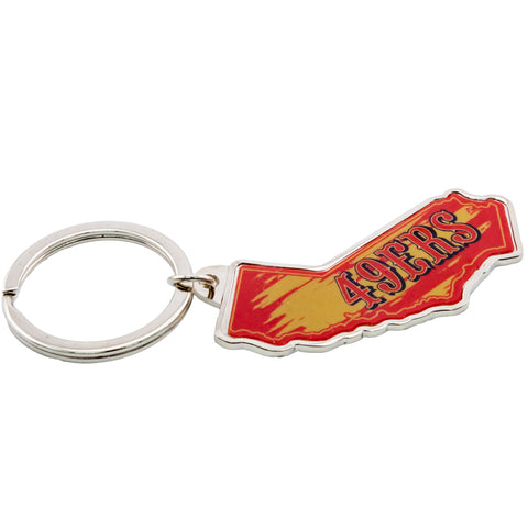 San Francisco 49ers State Shape Keyring - Sleek Choice UK