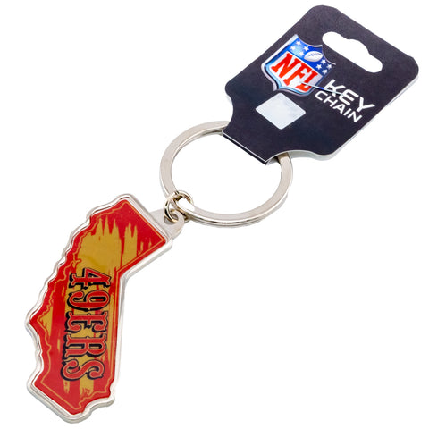 San Francisco 49ers State Shape Keyring - Sleek Choice UK