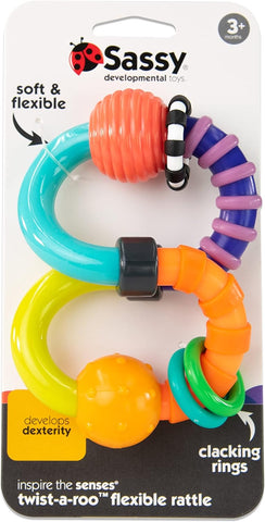 Sassy Baby Twist-A-Roo Twist & Turn Rattle - Sleek Choice UK