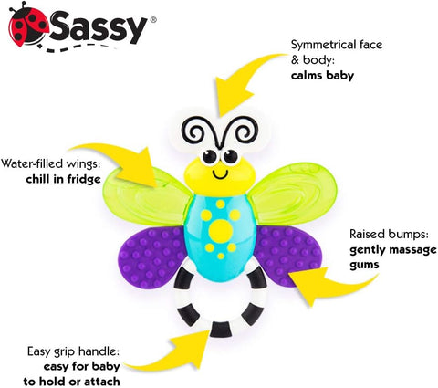 Sassy Flutterby Baby Teether - Sleek Choice UK