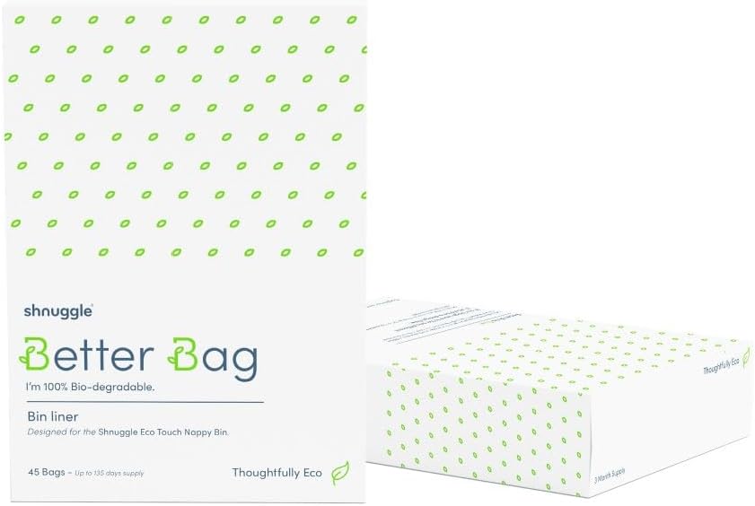 Shnuggle Change Time Better Bag Nappy 45 Bin Liners Sleek Choice UK