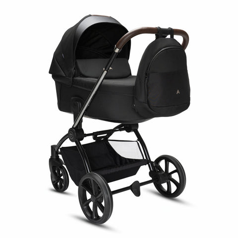 Noordi Sole V3 - 3in1 Travel System with ThermoCot Carrycot + Terra i-Size Car Seat, Slate Black