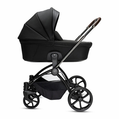 Noordi Sole V3 - 3in1 Travel System with ThermoCot Carrycot + Terra i-Size Car Seat, Slate Black