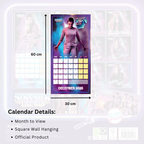 Stranger Things Square Calendar 2025 - Sleek Choice UK