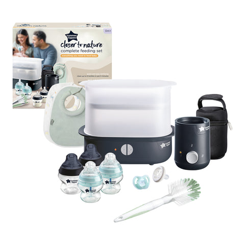 Tommee Tippee Feeding Set with Steam Steriliser, Bottles & Warmers - Sleek Choice UK