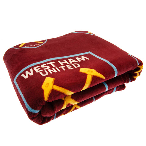 West Ham United FC Sherpa Fleece Blanket