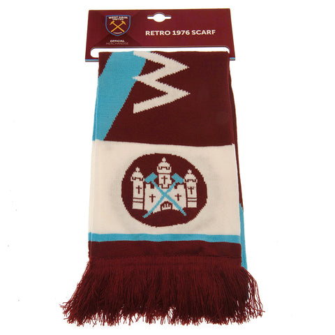 West Ham United FC Retro 1976 Scarf - Sleek Choice UK