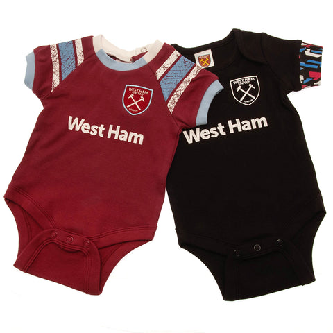 West Ham United FC 2 Pack Bodysuit ST - Sleek Choice UK