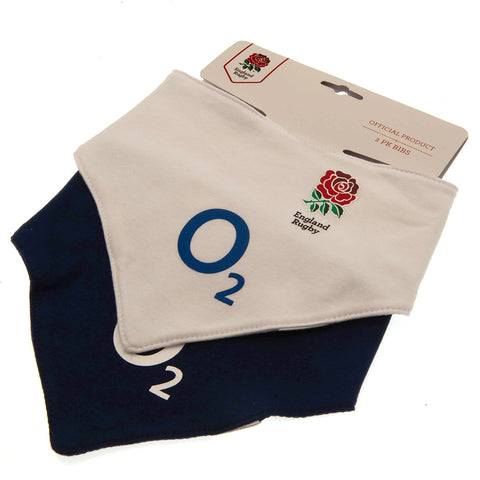 England RFU 2 Pack Baby Bibs PC