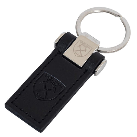 West Ham United FC Leather Key Fob Keyring