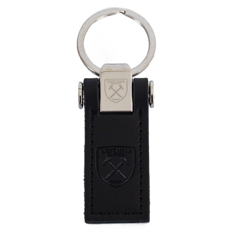 West Ham United FC Leather Key Fob Keyring
