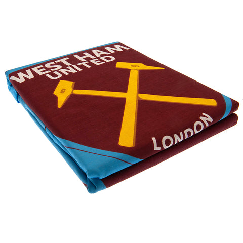 West Ham United FC Colour Split Single Duvet Set