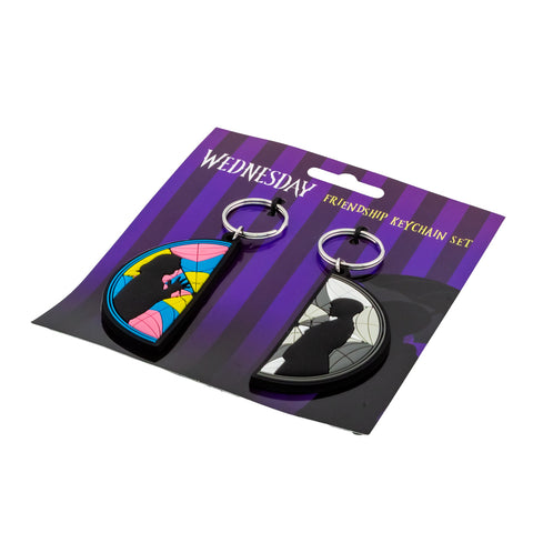 Wednesday 2pk Friendship PVC Keyring Set