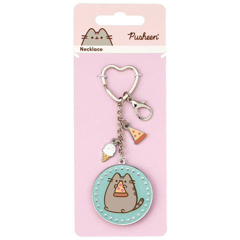 Pusheen Charm Keyring Pizza