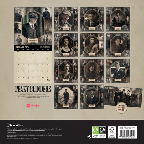 Peaky Blinders Square Calendar 2025