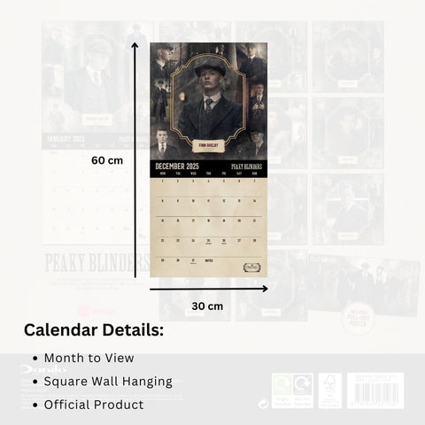 Peaky Blinders Square Calendar 2025