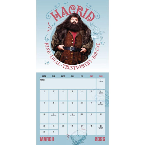 Harry Potter Square Calendar 2026
