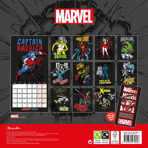 Marvel Comics Square Calendar 2026