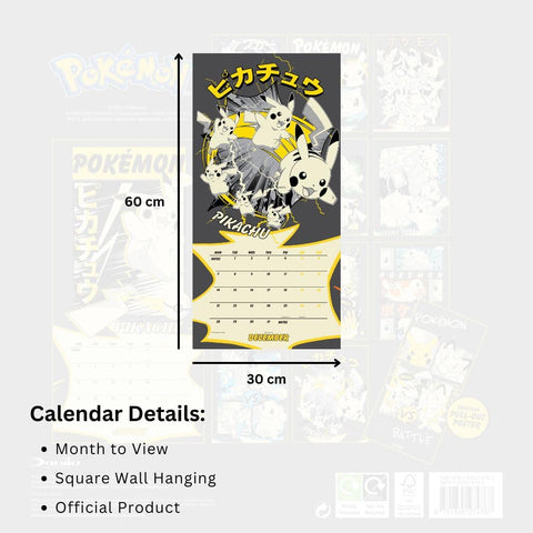 Pokemon Square Calendar 2026