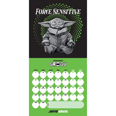 Star Wars: The Mandalorian Grogu Square Calendar 2026
