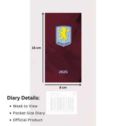 Aston Villa FC Slim Diary 2026