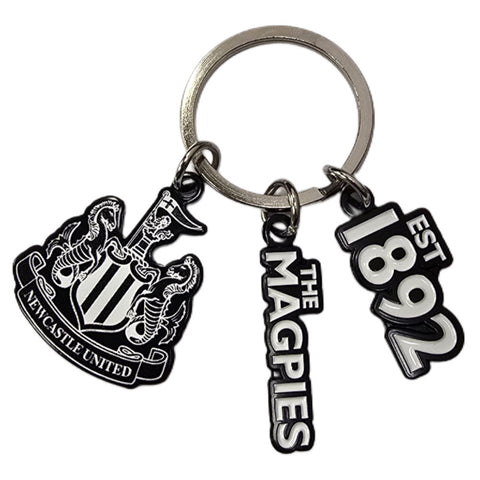 Newcastle United FC 3 Charm Keyring