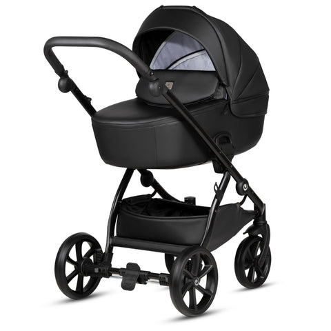 Tutis UNO5+ Leather Jet Black 699 2 in 1 Stroller - Sleek Choice UK