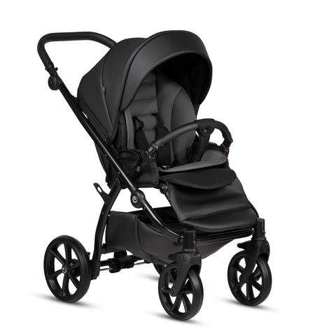 Tutis UNO5+ Leather Jet Black 699 2 in 1 Stroller - Sleek Choice UK