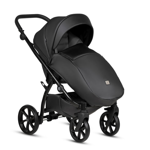 Tutis UNO5+ Leather Jet Black 699 2 in 1 Stroller - Sleek Choice UK