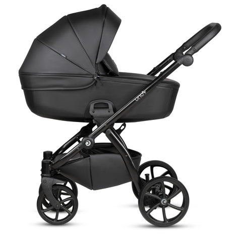 Tutis UNO5+ Leather Jet Black 699 2 in 1 Stroller - Sleek Choice UK