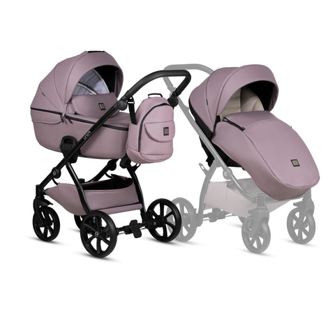 Tutis UNO5+ Leather Mauve 035 2 in 1 Stroller - Sleek Choice UK