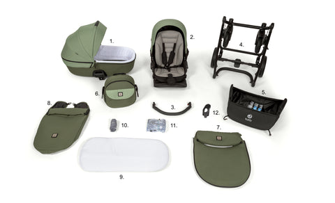 Tutis Uno5+ Earth Grey 2 in 1 Stroller - Sleek Choice UK
