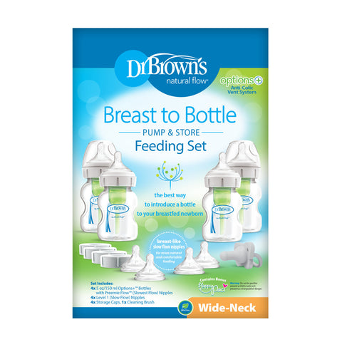 Dr Brown's Options+ Breast To Bottle Slow Flow Set - Sleek Choice UK