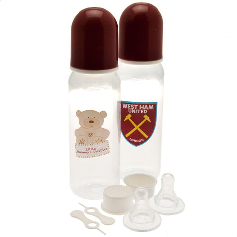 West Ham United FC 2pk Feeding Bottles 250ml - Sleek Choice UK